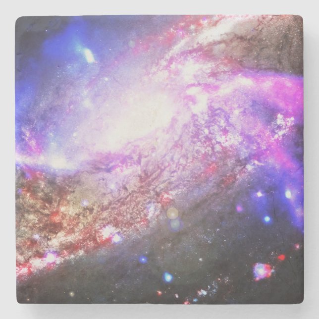 Posavasos De Piedra Cosmos coloridos (Anverso)