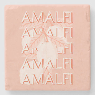 Posavasos De Piedra Costa Amalfitana, Italia Viaje Arte, Preppy, Minim