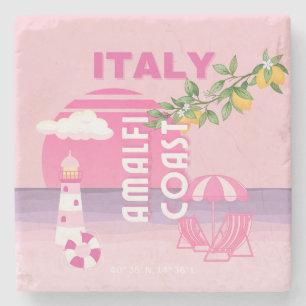 Posavasos De Piedra Costa Amalfitana, Viaje Preppy, Rosa