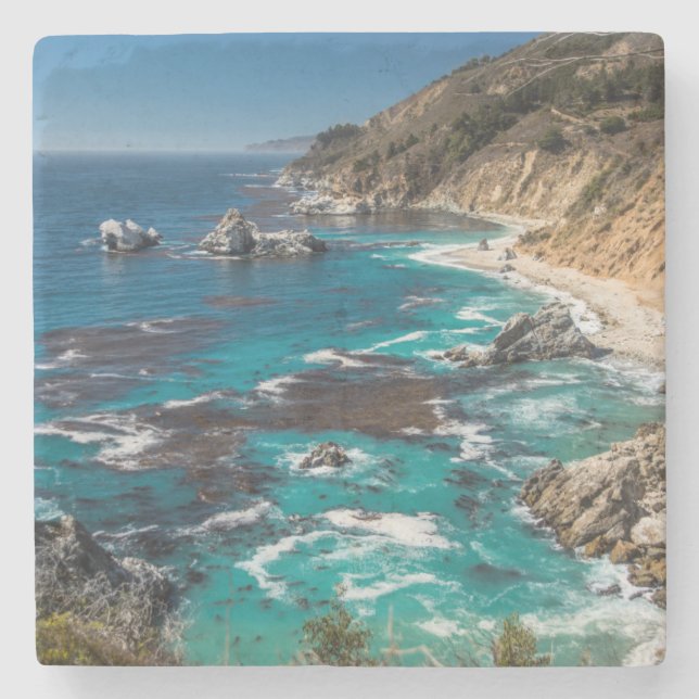 Posavasos De Piedra Costa Big Sur, Costa Oeste, Costa del Pacífico (Anverso)