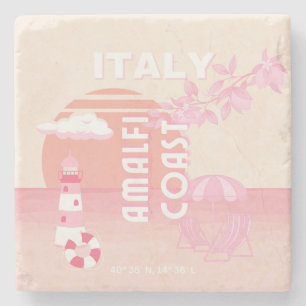 Posavasos De Piedra Costa de Amalfi, arte de viajes, viajes con perrit