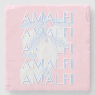 Posavasos De Piedra Costa de Amalfi, Italia, arte de viajes, Preppy