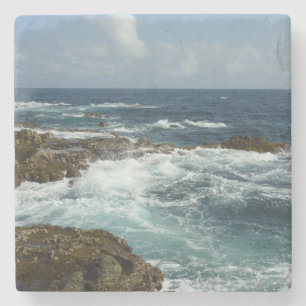 Posavasos De Piedra Costa Rocosa y Océano Azul de Aruba