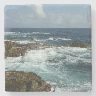Posavasos De Piedra Costa Rocosa y Océano Azul de Aruba
