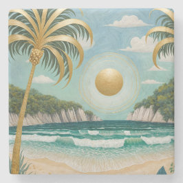 Posavasos De Piedra Costas doradas