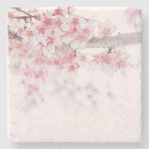 POSAVASOS DE PIEDRA COSTERA DE PIEDRA: CHERRY BLOSSOM