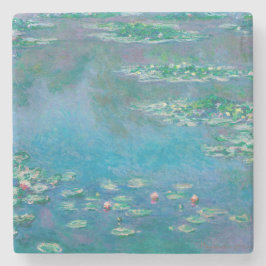 POSAVASOS DE PIEDRA COSTERA DE PIEDRA CON "AGUAS" DE MONET