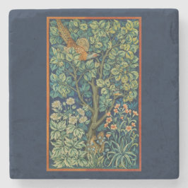 POSAVASOS DE PIEDRA COSTERA DE PIEDRA CON WILLIAM MORRIS, DISEÑO HEASA