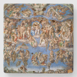 POSAVASOS DE PIEDRA COSTERA DE PIEDRA: MICHELANGELO : EL ÚLTIMO JUICIO