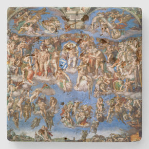 POSAVASOS DE PIEDRA COSTERA DE PIEDRA: MICHELANGELO : EL ÚLTIMO JUICIO