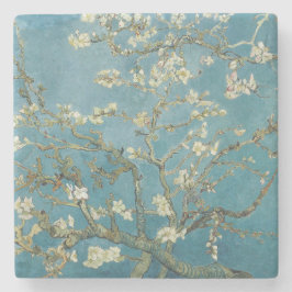 POSAVASOS DE PIEDRA COSTERA DE PIEDRA: VAN GOGH : ALMOND BLOSSOM 