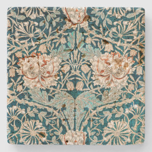 POSAVASOS DE PIEDRA COSTERA DE PIEDRA: WILLIAM MORRIS : MADRESELVA