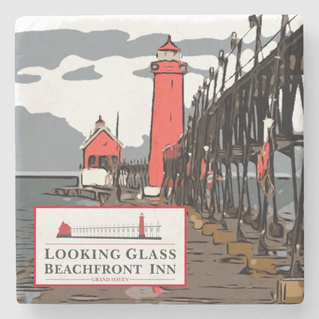 POSAVASOS DE PIEDRA COSTERO DE PIEDRA DE CRISTAL (Anverso)