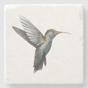 Posavasos De Piedra Costura de mármol de Hummingbird