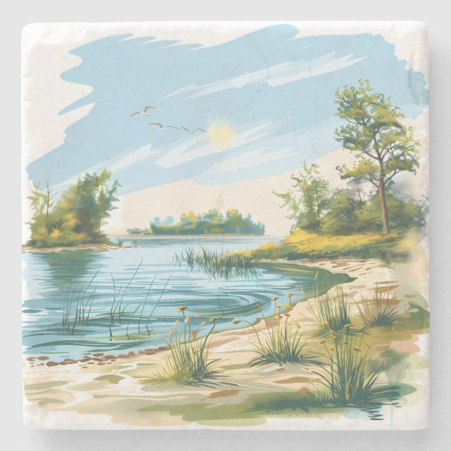 Posavasos De Piedra Costura de piedra (Anverso)