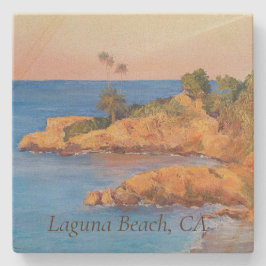 Posavasos De Piedra Costura de piedra cuadrada