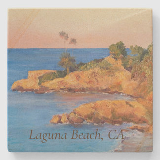 Posavasos De Piedra Costura de piedra cuadrada