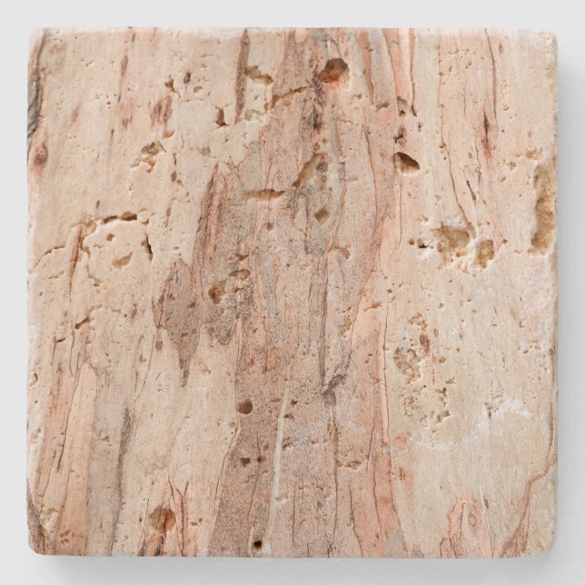 Posavasos De Piedra Costura Travertina de la Tierra Natural (Anverso)