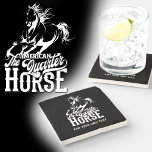 Posavasos De Piedra Cowboy salvaje vaquero occidental<br><div class="desc">El diseño de los cuartos de caballo americanos. Vaquero,  vaquera,  silvestre oeste,  diseño gráfico occidental con un cuarto de caballo corriendo y letras de estilo occidental. Disponible en muchos productos. Muestra tu amor por estos caballos icónicos con este elegante diseño occidental.</div>