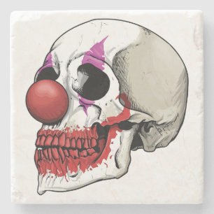 Posavasos De Piedra Cráneo de Payaso Riéndose - Destino Hasta la Muert