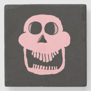 Posavasos De Piedra Cráneo rosa 1