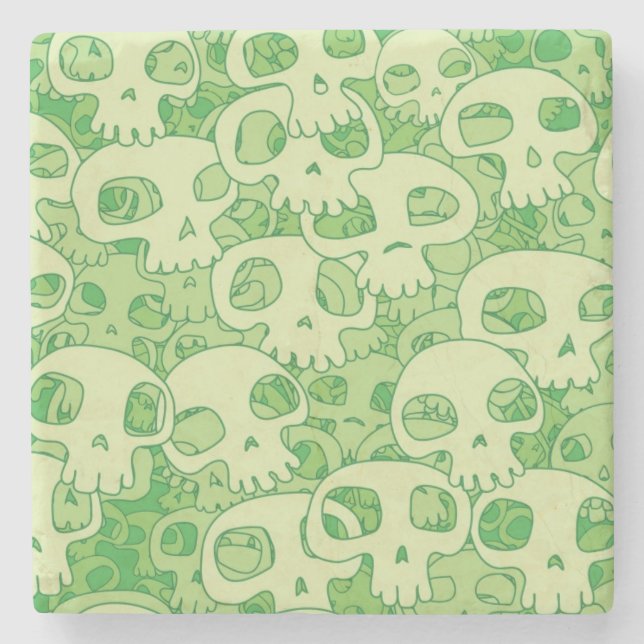 Posavasos De Piedra Cráneos frescos (Anverso)