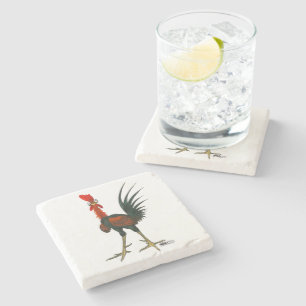 Posavasos De Piedra Crazy Rooster