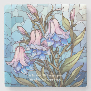 Posavasos De Piedra Crea tu propia campanilla azul rosa de vidrio tint