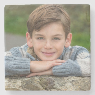 Posavasos De Piedra Crea tu propia foto de hijo personalizada doble ca
