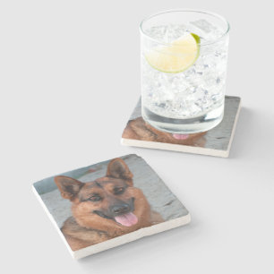 Posavasos De Piedra Crea tu propia foto de perro personalizada