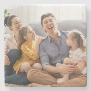 Posavasos De Piedra Crea tu propia foto familiar personalizada