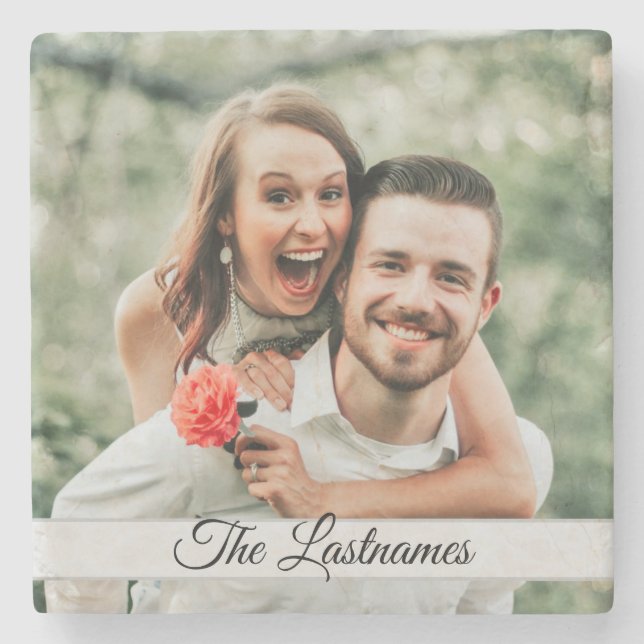 Posavasos De Piedra Crea tu propia imagen fotográfica (Anverso)