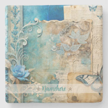 Crea Tu Propia Mariposa de Rosa Azul Shabby Chic