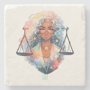 Posavasos De Piedra Crea Tu Propia Mujer Afroamericana Libra