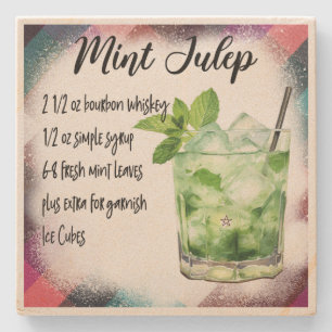 Posavasos De Piedra Crea Tu Propia Receta de Cóctel Floral Mint Julep