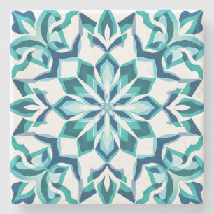 Posavasos De Piedra Crea tu Propia Talavera Falsa Aqua Azul Malva