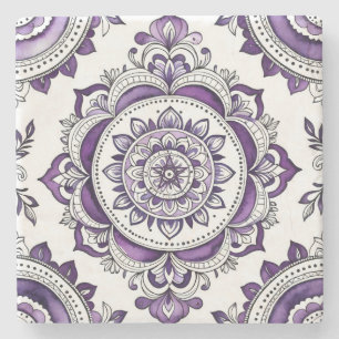 Posavasos De Piedra Crea tu propia Talavera Falsa Morada de Amatista