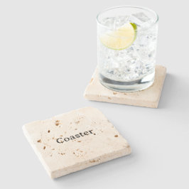Posavasos De Piedra Crea tu propia travertina de 4" x 4"