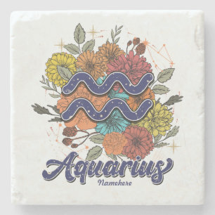 Posavasos De Piedra Crea tu propio Acuario floral estrellado