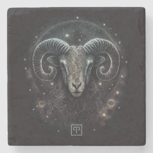 Posavasos De Piedra Crea tu propio Aries místico