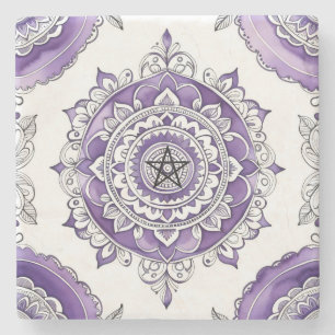 Posavasos De Piedra Crea Tu Propio Azulejo de Lavanda al Estilo Medite