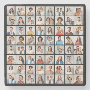 Posavasos De Piedra Crea tu propio collage de 64 fotos