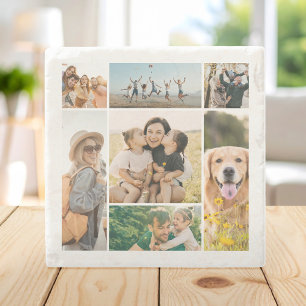 Posavasos De Piedra Crea tu propio collage de 7 fotos