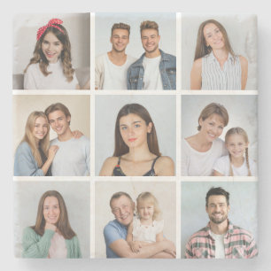 Posavasos De Piedra Crea tu propio collage de 9 fotos