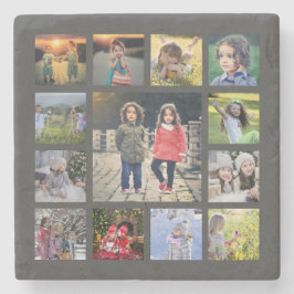 Posavasos De Piedra Crea tu propio collage de fotos familiares