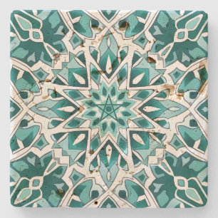 Posavasos De Piedra Crea tu propio estilo mediterráneo en verde turque