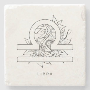 Posavasos De Piedra Crea Tu Propio Libra Elegante en Blanco y Negro