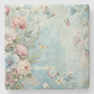 Posavasos De Piedra Crea Tu Propio Ramo de Mariposas Shabby Chic