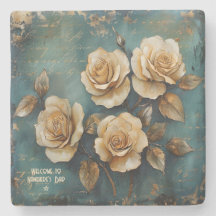 Crea tu propio ramo floral de rosas en azul verde 