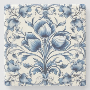 Posavasos De Piedra Crea Tus Propias Flores de Tulipán Azul Deft Flora